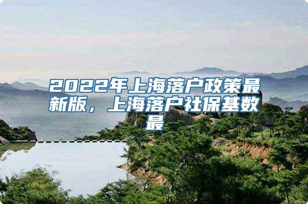 2022年上海落户政策最新版，上海落户社保基数最