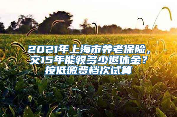 2021年上海市养老保险，交15年能领多少退休金？按低缴费档次试算