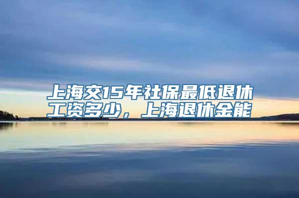 上海交15年社保最低退休工资多少，上海退休金能