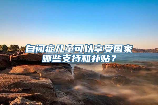 自闭症儿童可以享受国家哪些支持和补贴？