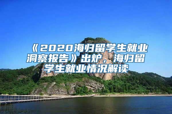 《2020海归留学生就业洞察报告》出炉，海归留学生就业情况解读