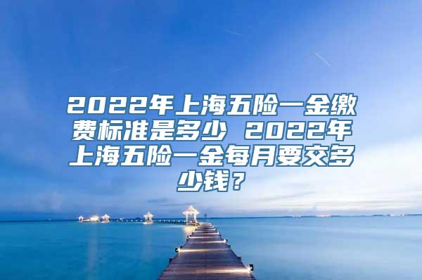 2022年上海五险一金缴费标准是多少 2022年上海五险一金每月要交多少钱？