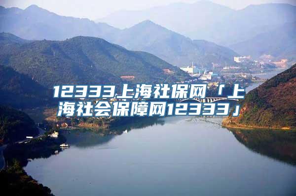 12333上海社保网「上海社会保障网12333」