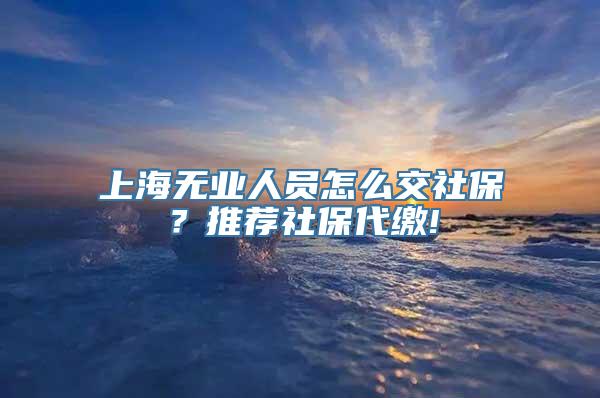 上海无业人员怎么交社保？推荐社保代缴!