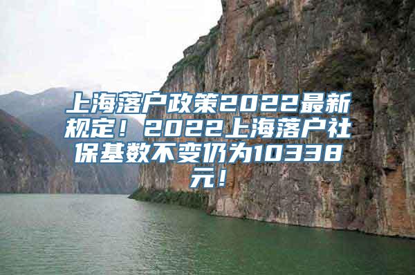 上海落户政策2022最新规定！2022上海落户社保基数不变仍为10338元！