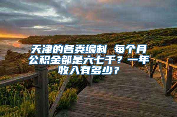 天津的各类编制 每个月公积金都是六七千？一年收入有多少？