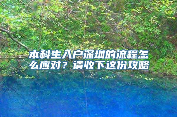 本科生入户深圳的流程怎么应对？请收下这份攻略