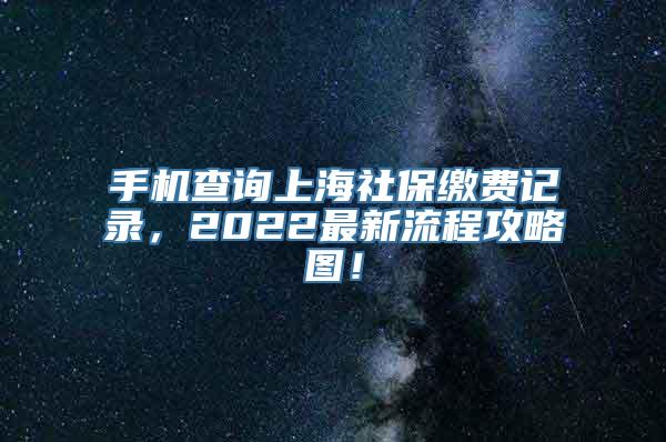 手机查询上海社保缴费记录，2022最新流程攻略图！