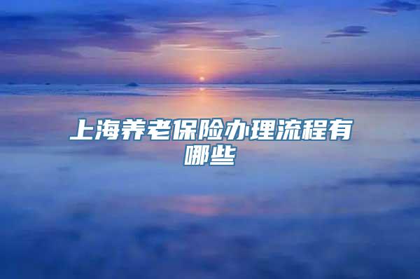 上海养老保险办理流程有哪些