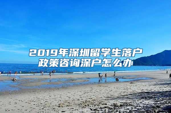 2019年深圳留学生落户政策咨询深户怎么办