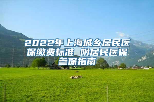 2022年上海城乡居民医保缴费标准 附居民医保参保指南