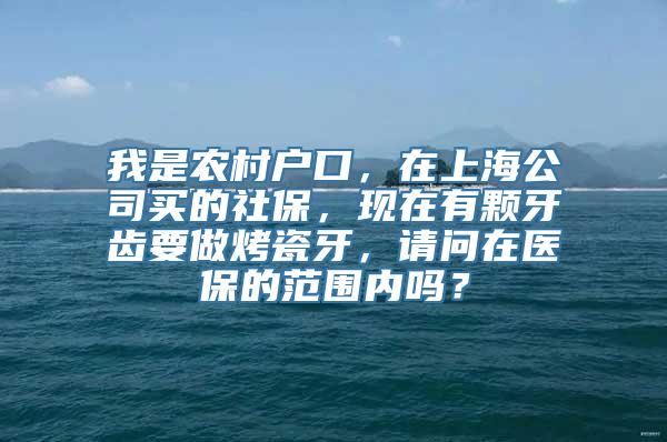 我是农村户口，在上海公司买的社保，现在有颗牙齿要做烤瓷牙，请问在医保的范围内吗？