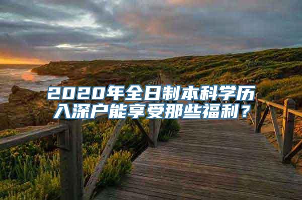 2020年全日制本科学历入深户能享受那些福利？