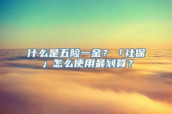 什么是五险一金？「社保」怎么使用最划算？