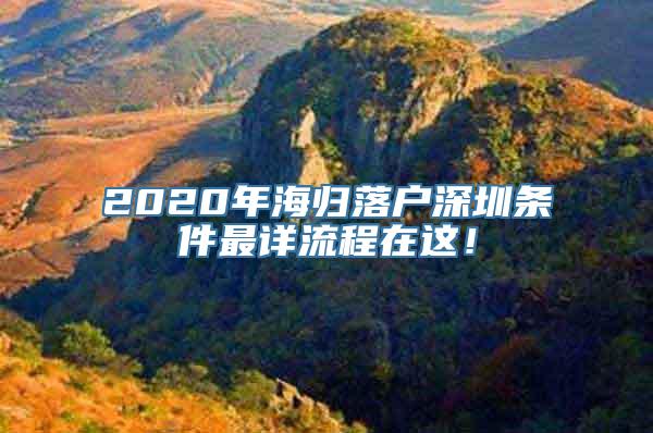 2020年海归落户深圳条件最详流程在这！