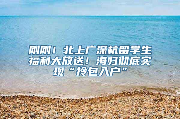 刚刚！北上广深杭留学生福利大放送！海归彻底实现“拎包入户”