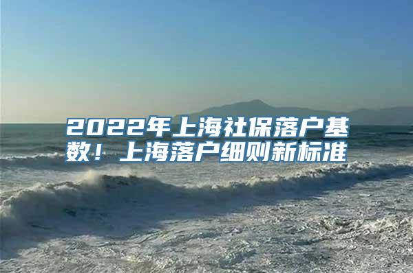 2022年上海社保落户基数！上海落户细则新标准