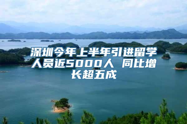 深圳今年上半年引进留学人员近5000人 同比增长超五成