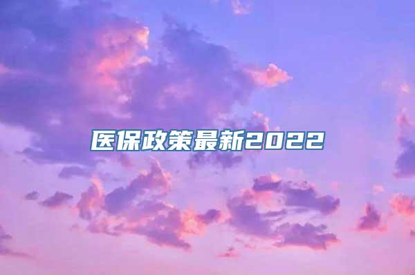 医保政策最新2022