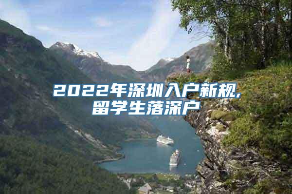 2022年深圳入户新规,留学生落深户