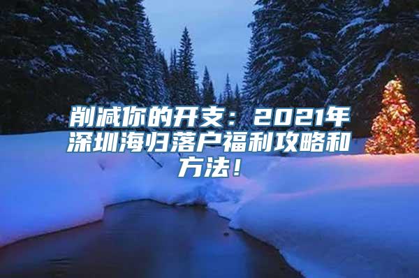 削减你的开支：2021年深圳海归落户福利攻略和方法！