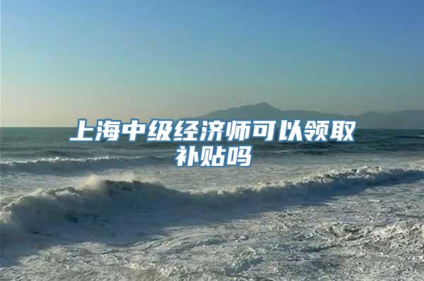 上海中级经济师可以领取补贴吗