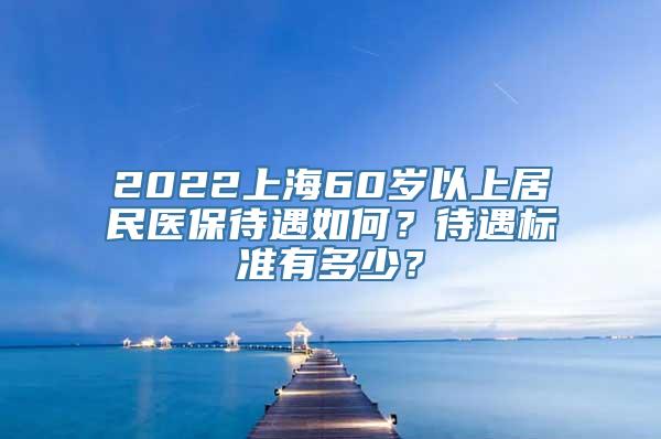 2022上海60岁以上居民医保待遇如何？待遇标准有多少？