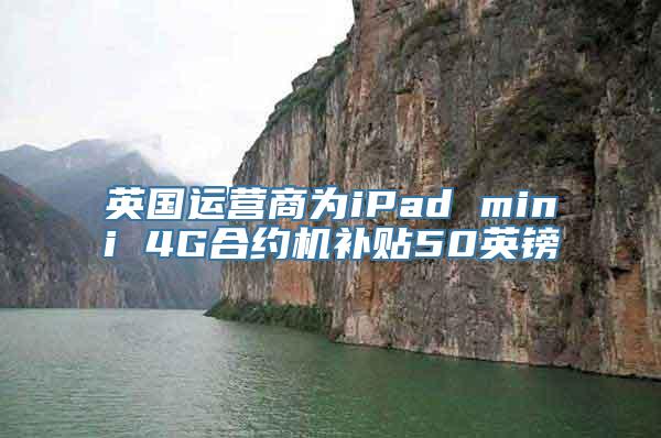 英国运营商为iPad mini 4G合约机补贴50英镑