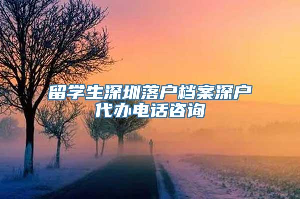 留学生深圳落户档案深户代办电话咨询