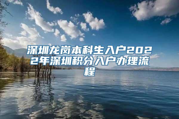 深圳龙岗本科生入户2022年深圳积分入户办理流程