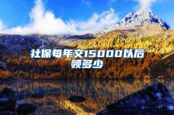 社保每年交15000以后领多少