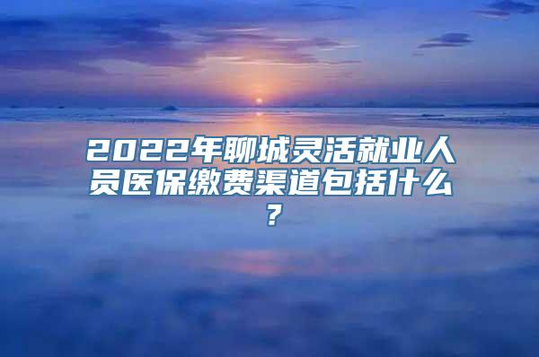 2022年聊城灵活就业人员医保缴费渠道包括什么？