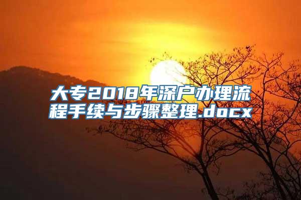 大专2018年深户办理流程手续与步骤整理.docx