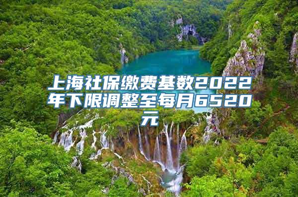 上海社保缴费基数2022年下限调整至每月6520元