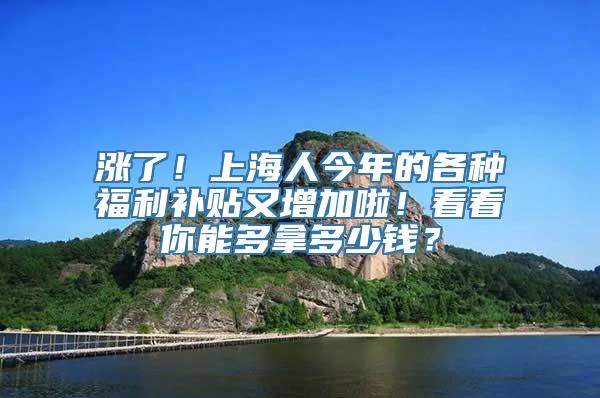 涨了！上海人今年的各种福利补贴又增加啦！看看你能多拿多少钱？