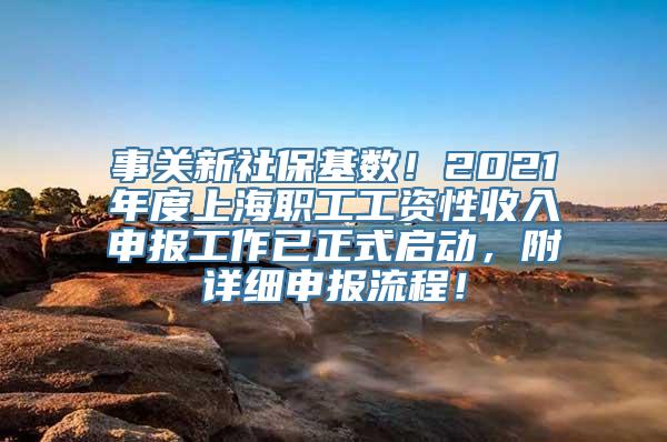 事关新社保基数！2021年度上海职工工资性收入申报工作已正式启动，附详细申报流程！