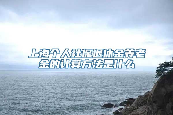 上海个人社保退休金养老金的计算方法是什么