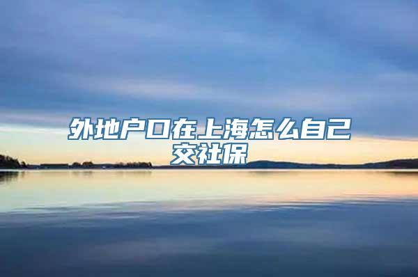 外地户口在上海怎么自己交社保