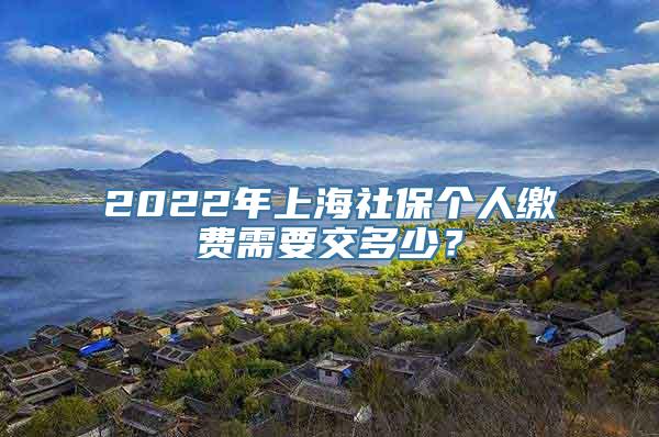 2022年上海社保个人缴费需要交多少？