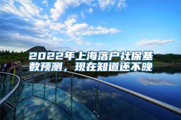 2022年上海落户社保基数预测，现在知道还不晚