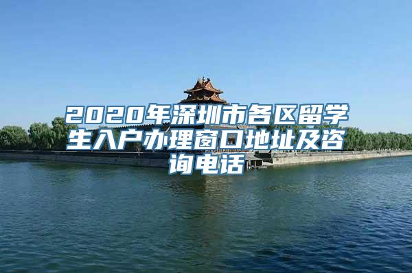 2020年深圳市各区留学生入户办理窗口地址及咨询电话