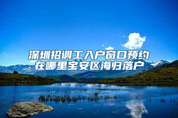 深圳招调工入户窗口预约在哪里宝安区海归落户