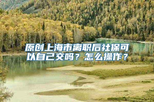 原创上海市离职后社保可以自己交吗？怎么操作？