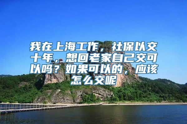 我在上海工作，社保以交十年，想回老家自己交可以吗？如果可以的，应该怎么交呢