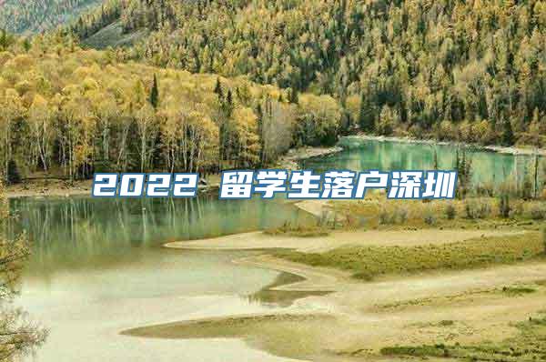 2022 留学生落户深圳