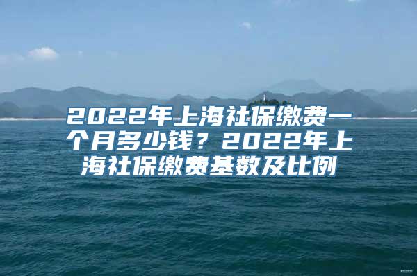 2022年上海社保缴费一个月多少钱？2022年上海社保缴费基数及比例