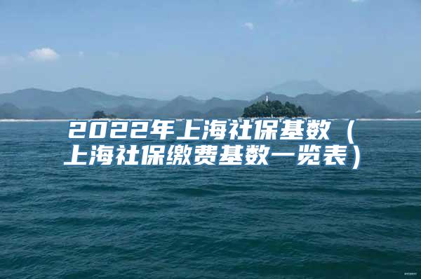 2022年上海社保基数（上海社保缴费基数一览表）