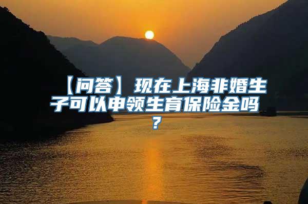 【问答】现在上海非婚生子可以申领生育保险金吗？