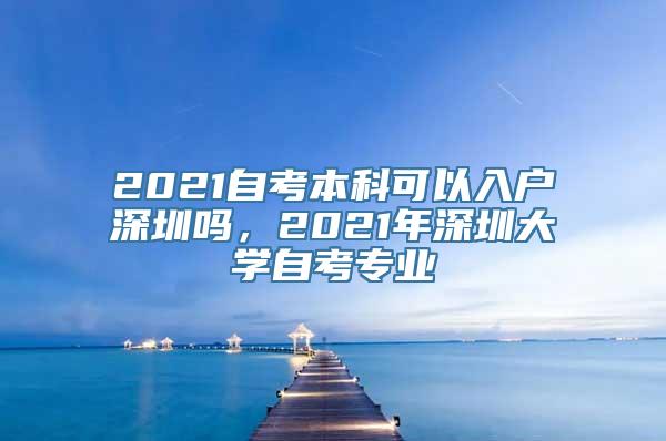 2021自考本科可以入户深圳吗，2021年深圳大学自考专业