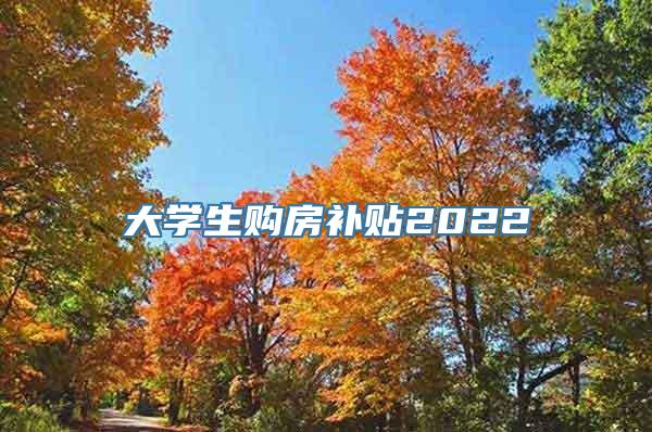 大学生购房补贴2022